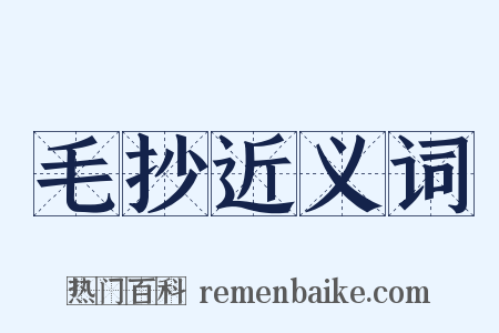 毛抄近义词是什么意思的图片